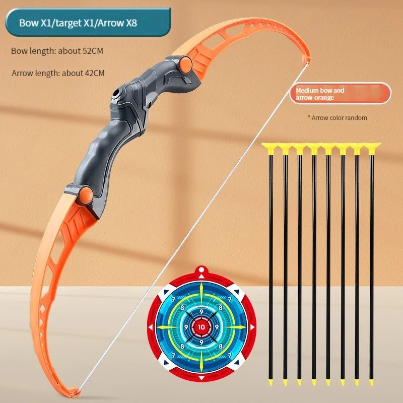 52Cm Bow and Arrow Toy Set for Children Archery Practice Recurve Outdoor Sorts Shooting Toy with Target Boys Kids Gifts - Sunday Runner’s