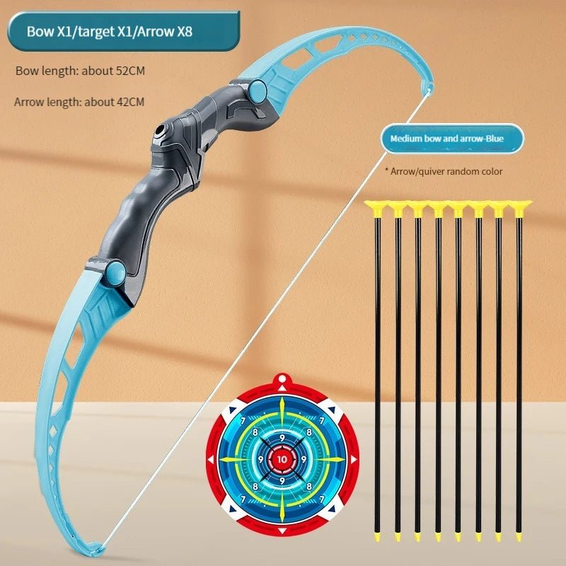 52Cm Bow and Arrow Toy Set for Children Archery Practice Recurve Outdoor Sorts Shooting Toy with Target Boys Kids Gifts - Sunday Runner’s