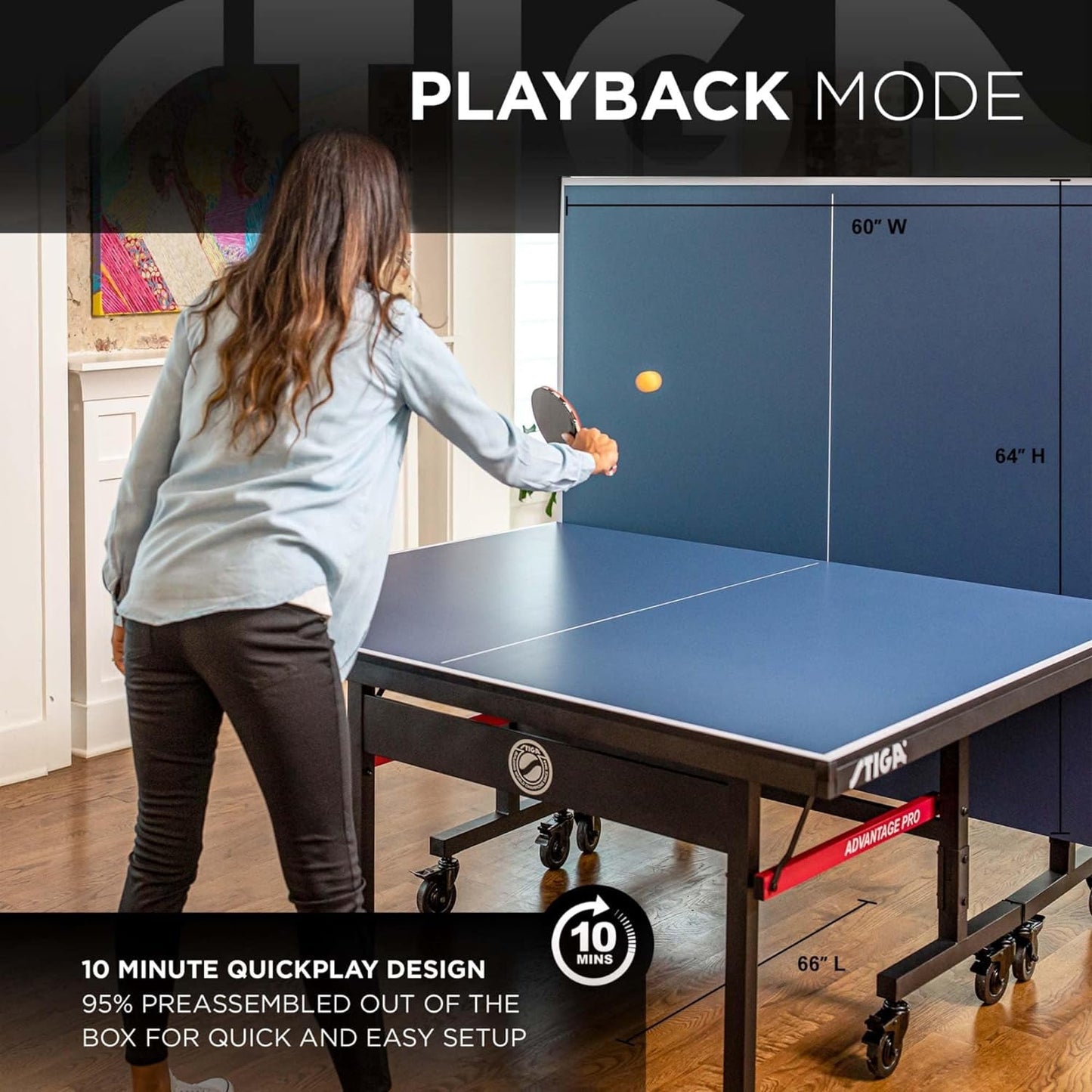 Advantage Series Ping Pong Tables - 13, 15, 19, and 25Mm Tabletops - Sunday Runner’s