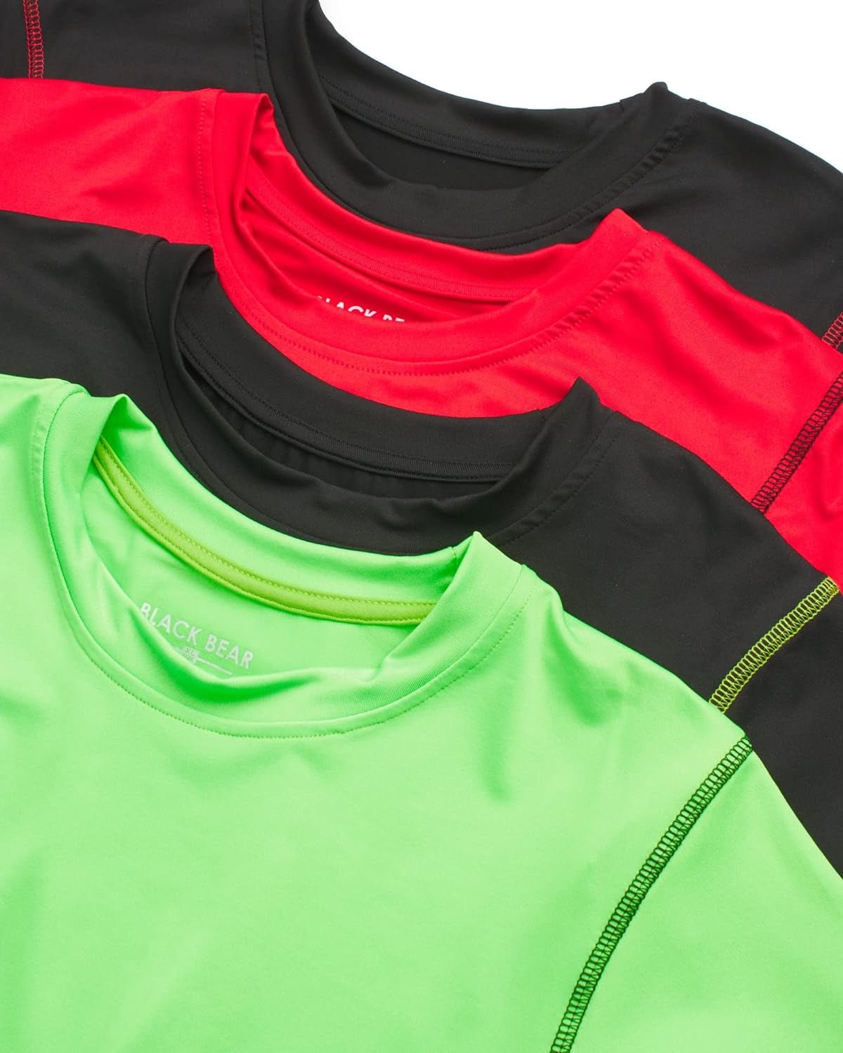 Boys Youth Dry Fit T-Shirt - 4 Pack Active Athletic Performance Short Sleeve Shirts for Teens (Sizes: 4 - 18) - Sunday Runner’s