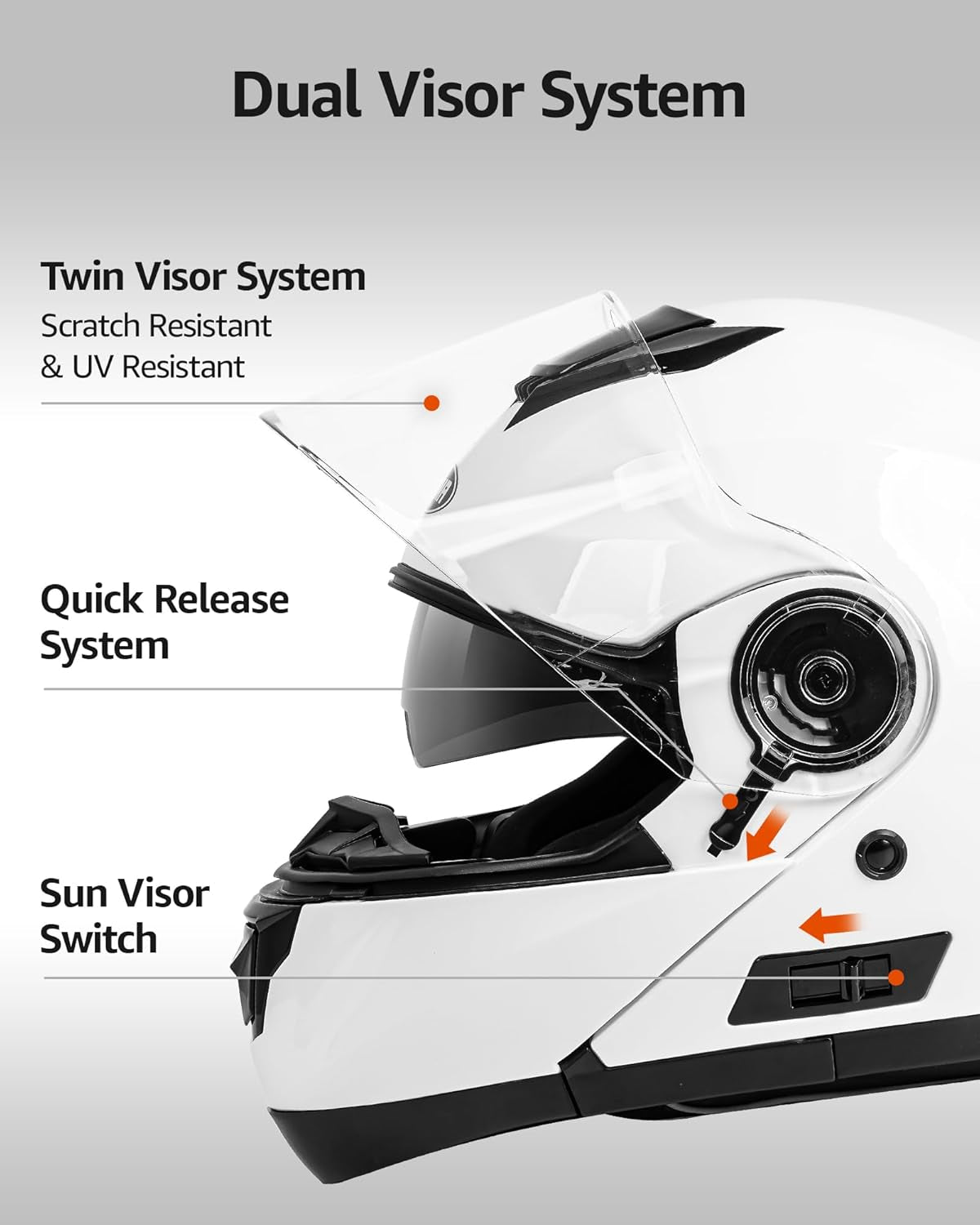 DOT Approved Modular Motorcycle Helmets! 🏍️✨ Perfect for men and women, featuring a flip - up dual visor for ultimate convenience. Ideal for street, scooter, ATV, and e - bike adventures! MotorcycleGear SafetyFirst - Sunday Runner’s
