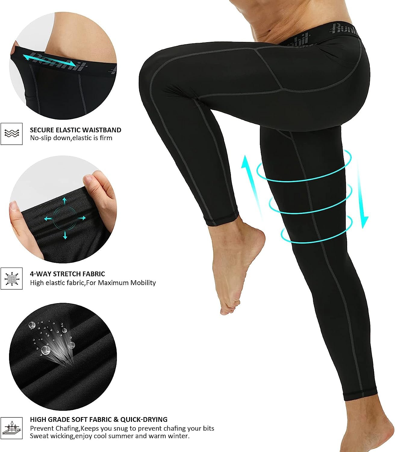 Elevate Your Workout with Men's Compression Running Tights - Sunday Runner’s