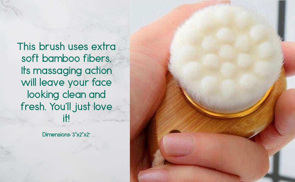 Facial Brush with Bamboo Handle - Sunday Runner’s