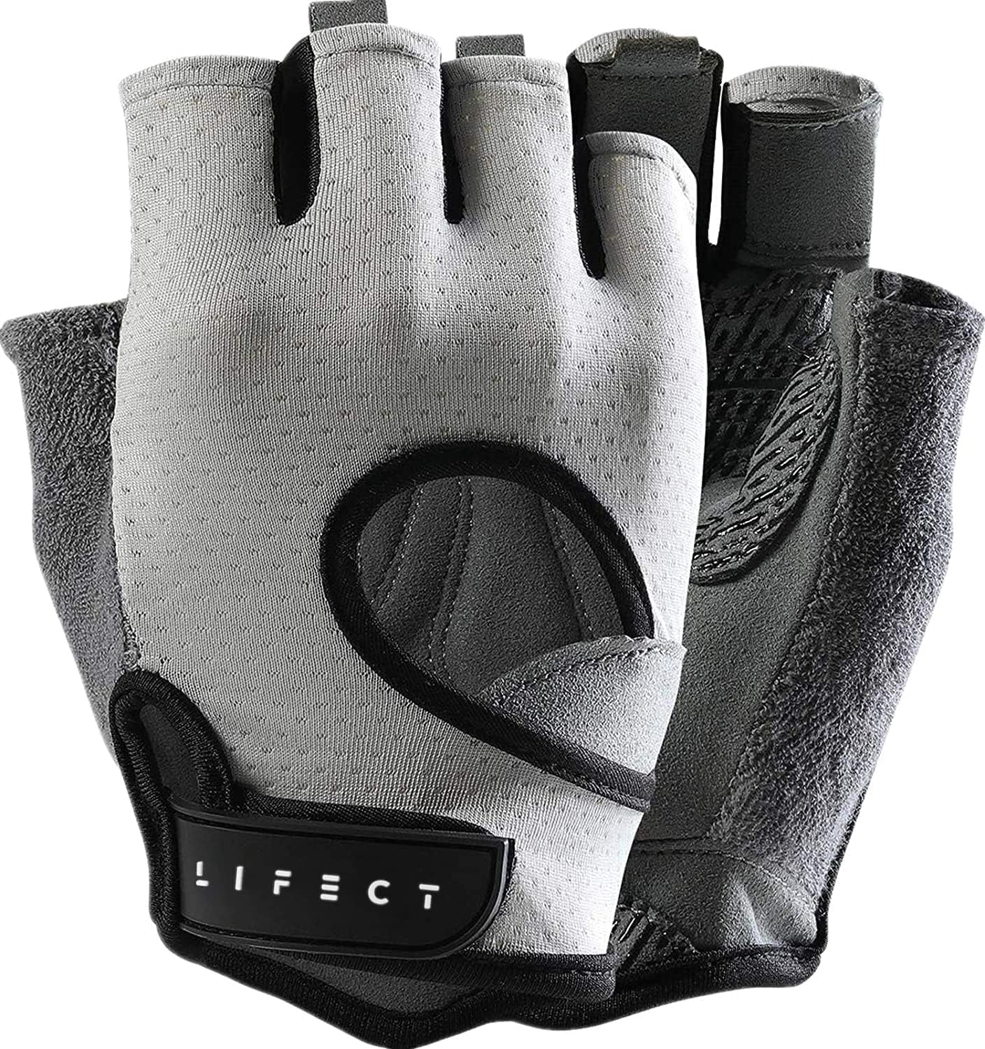 Freedom Workout Gloves, Knuckle Weight Lifting Shorty Fingerless Gloves with Curved Open Back, for Powerlifting, Gym, Women and Men - Sunday Runner’s