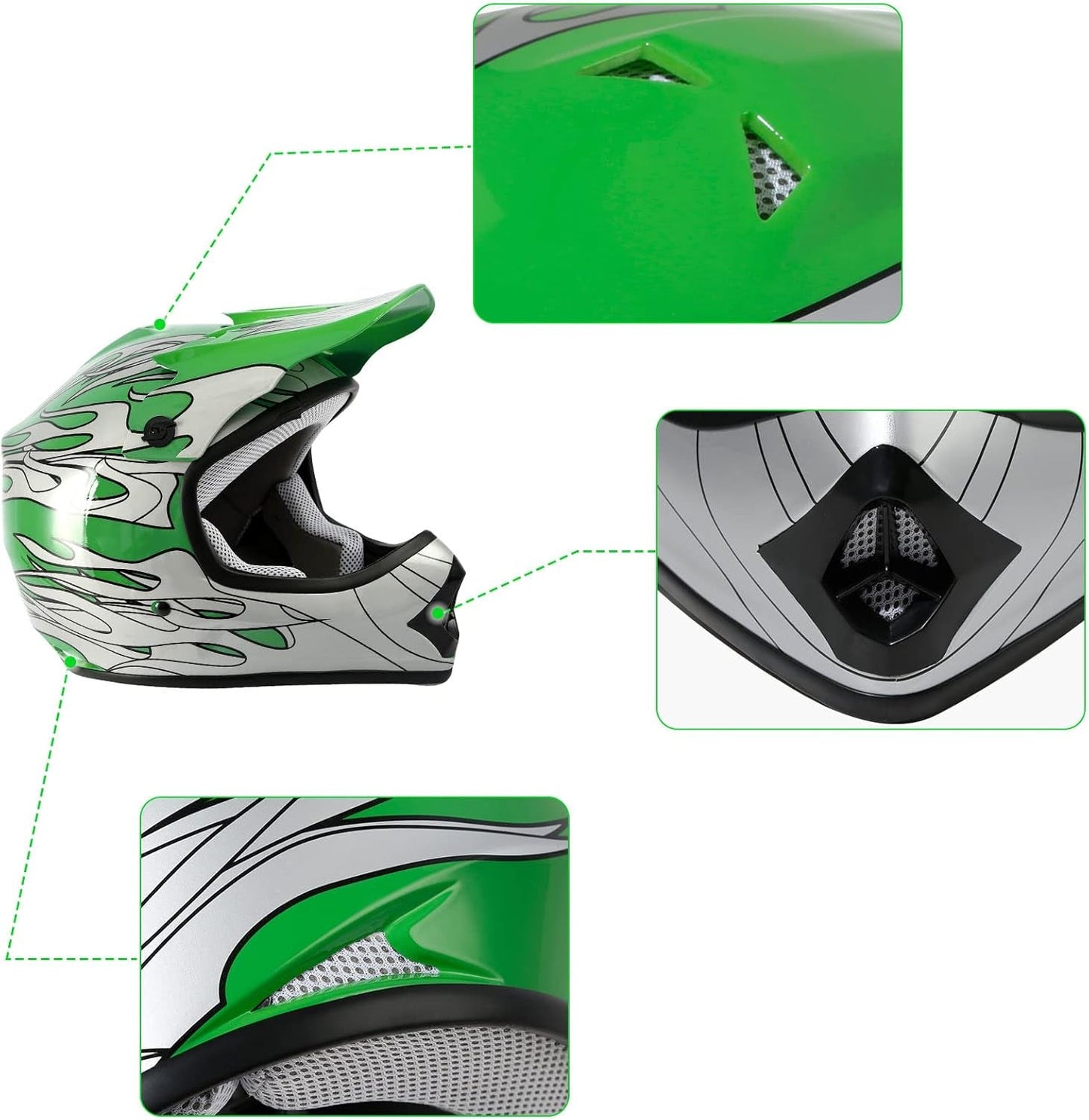Gear up your young riders with our Youth Full Face Motocross Helmet, Gloves, and Goggles! Perfect for ATV, Dirtbike, and BMX adventures! 🏍️💨 SafetyFirst YouthRiders MotocrossFun - Sunday Runner’s
