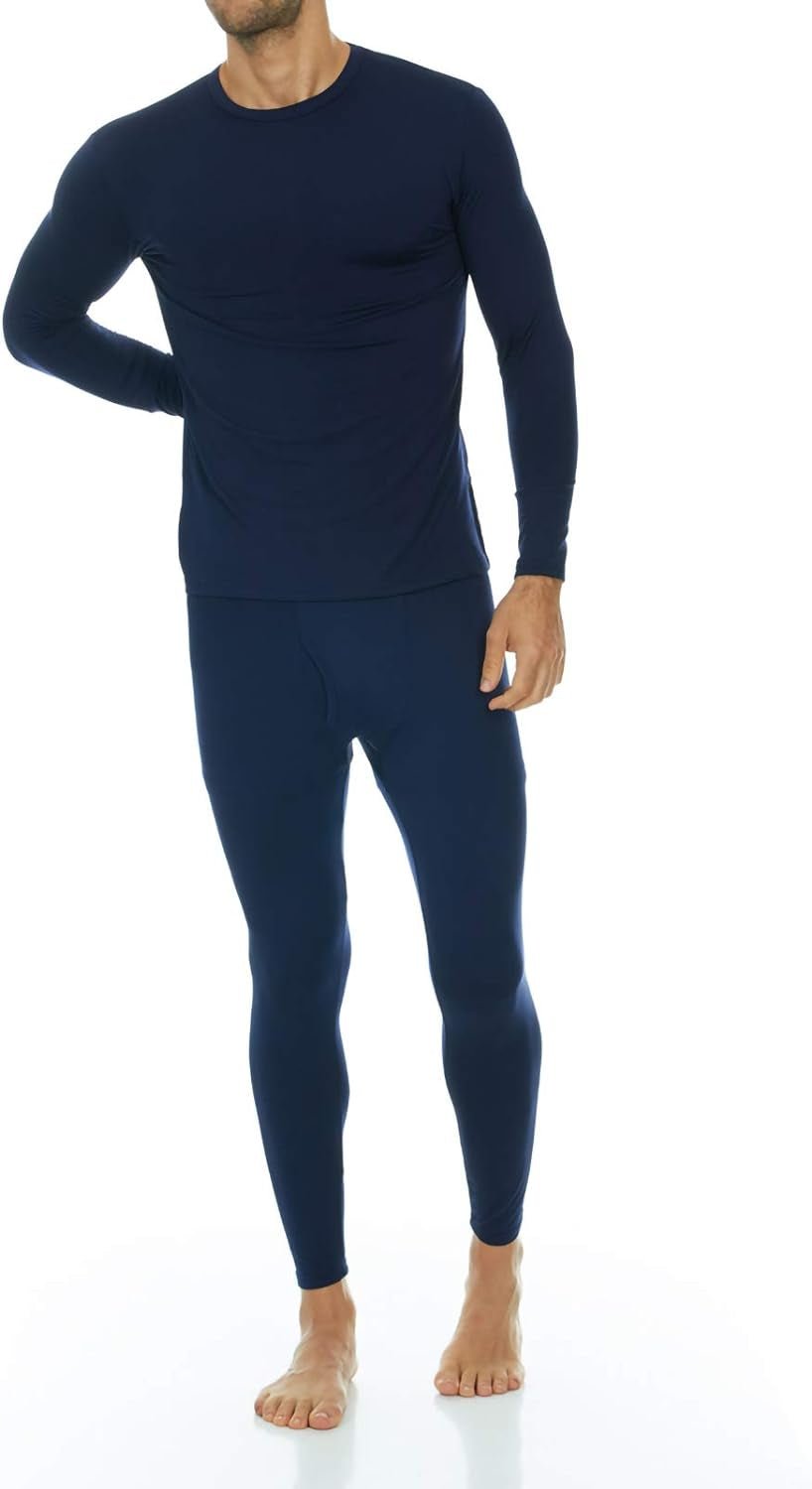 Long Johns Thermal Underwear for Men Fleece Lined Base Layer Set for Cold Weather - Sunday Runner’s