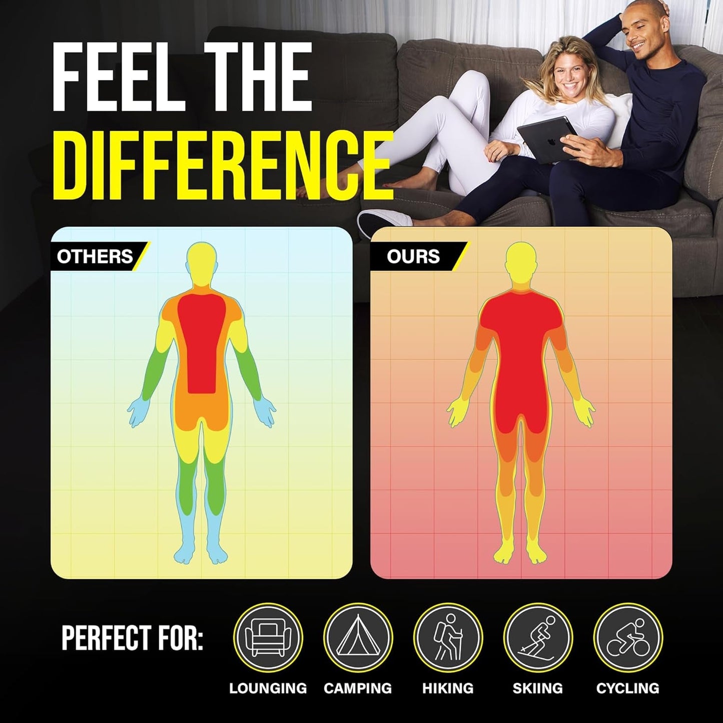 Long Johns Thermal Underwear for Men Fleece Lined Base Layer Set for Cold Weather - Sunday Runner’s
