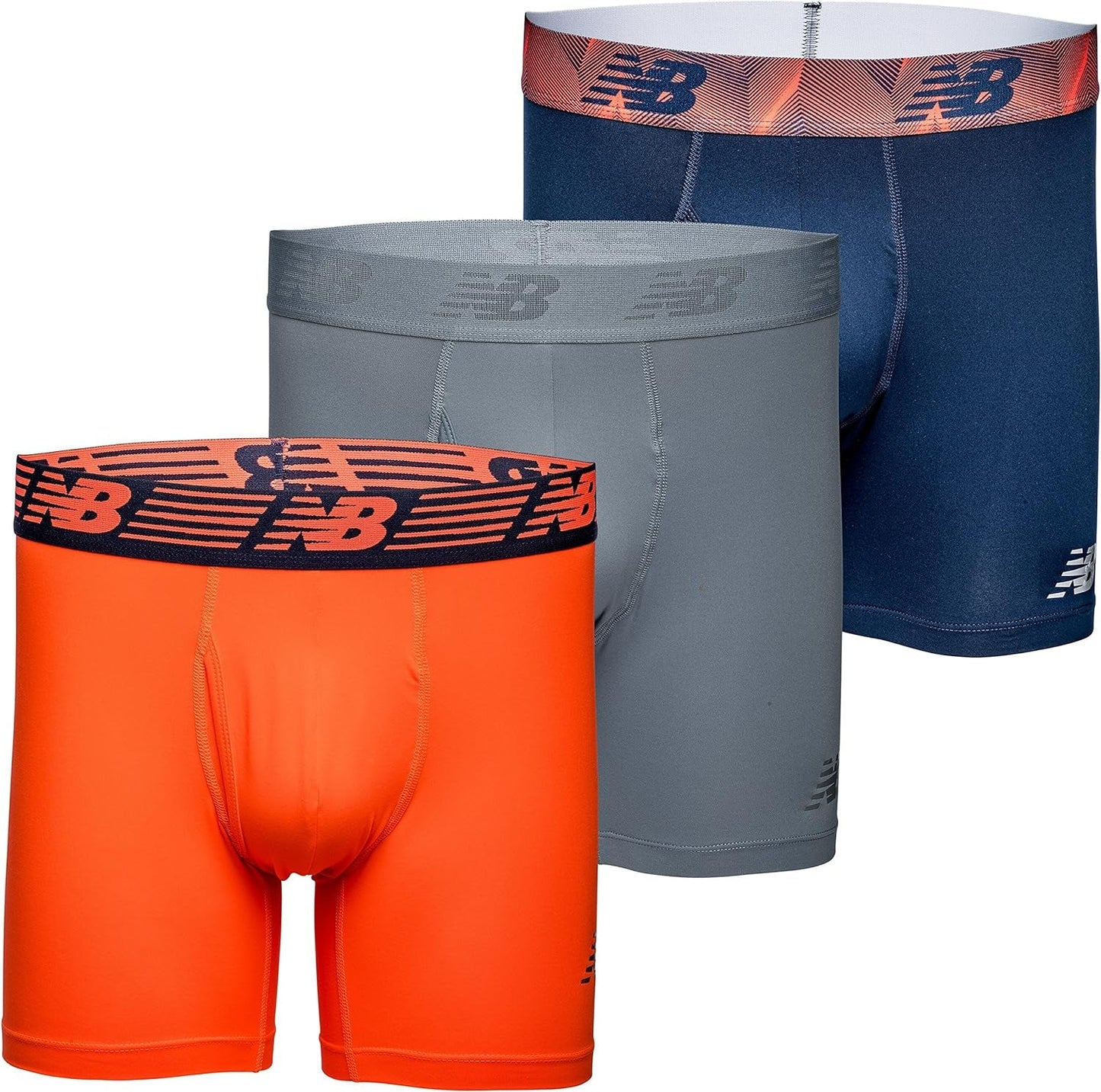 Men'S Performance Boxer Briefs with Fly, Breathable Stretch Underwear, Moisture Wicking, Soft Waistband (3 Pack) - Sunday Runner’s