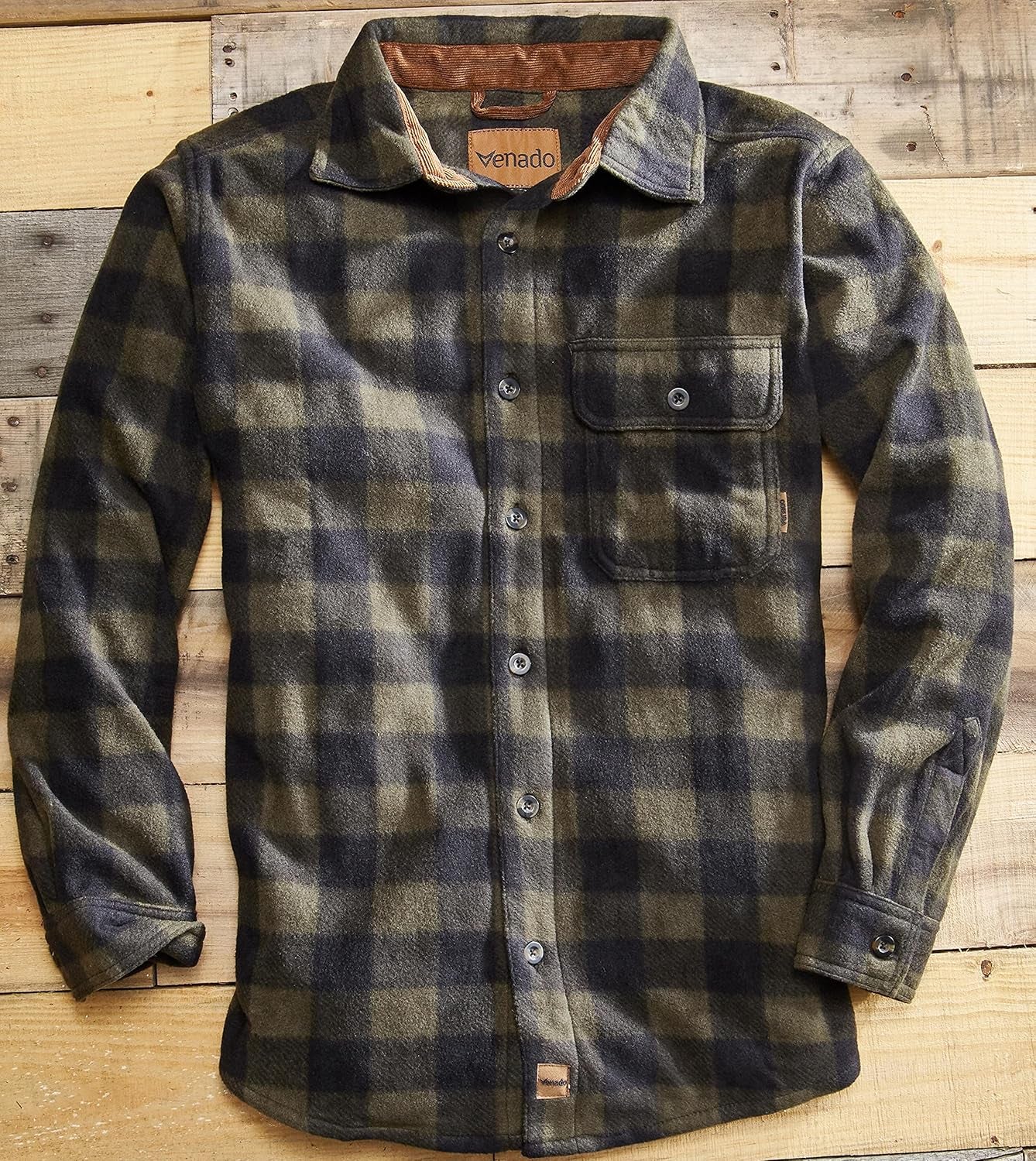 Mens Plaid Shirts for Men - Heavyweight Buffalo Plaid Fleece Shirt - Soft - Sunday Runner’s