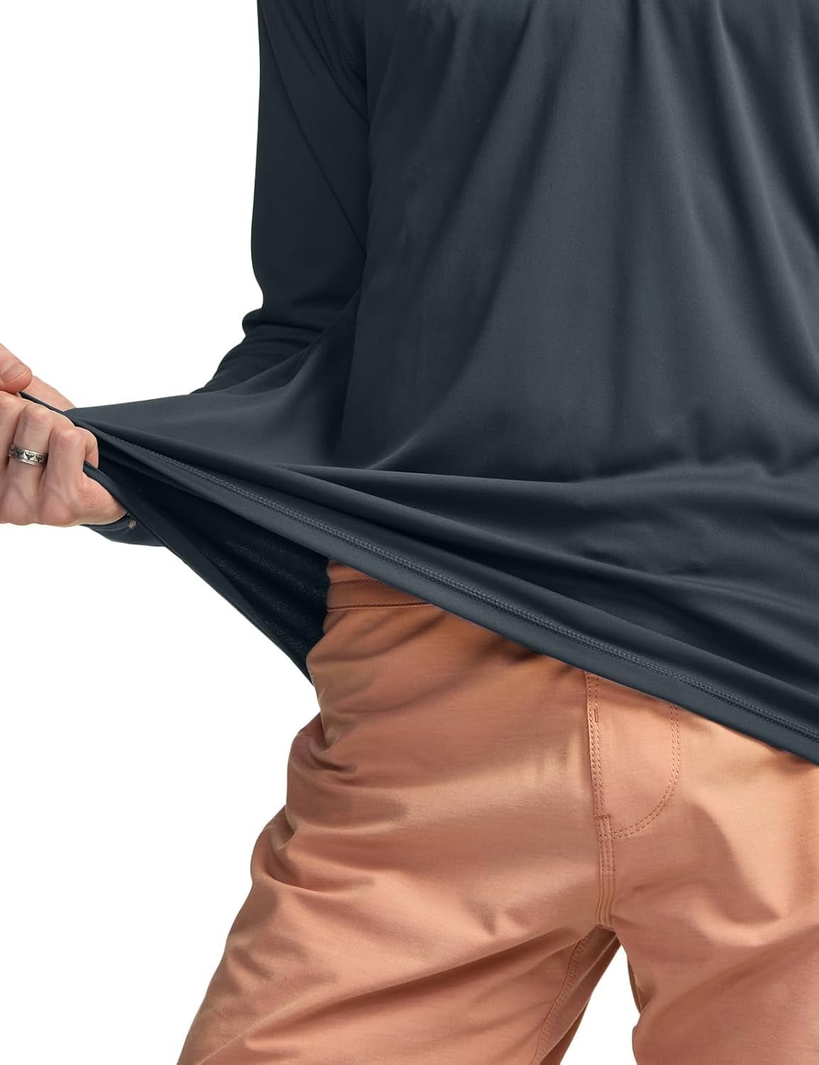 Men'S Rashguard Swim Shirts, UPF 50+ Cool Running Workout Loose - Fit Long Sleeve - Sunday Runner’s