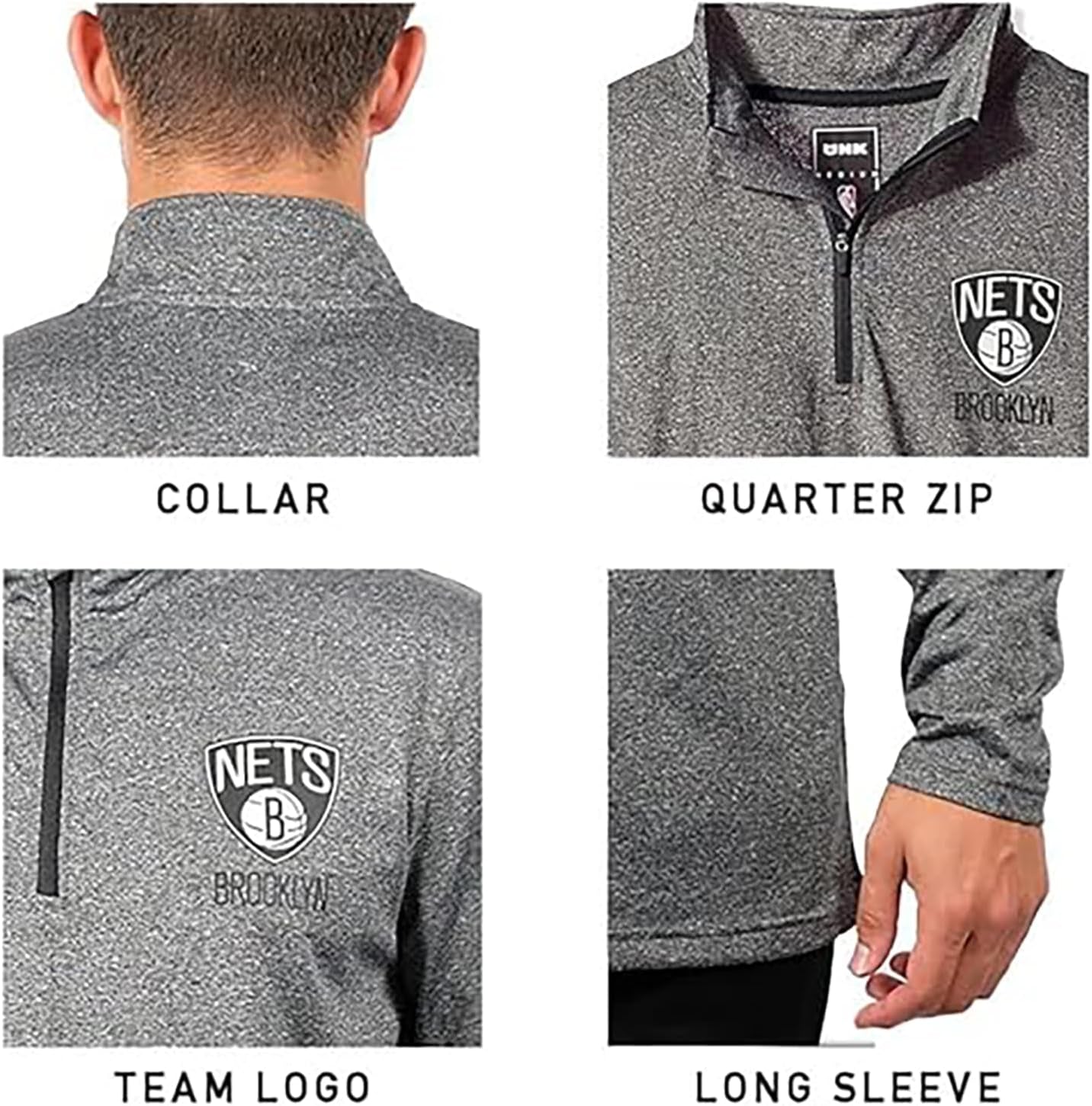 NBA Mens Quarter Zip Pullover Long Sleeve Tee - Sunday Runner’s