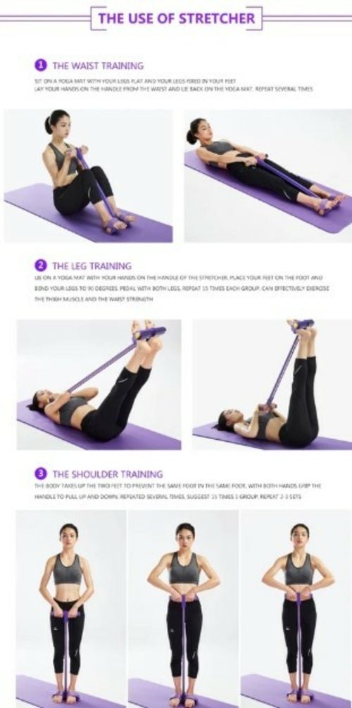 Portable Fitness Resistance Band with Pedal - Sunday Runner’s