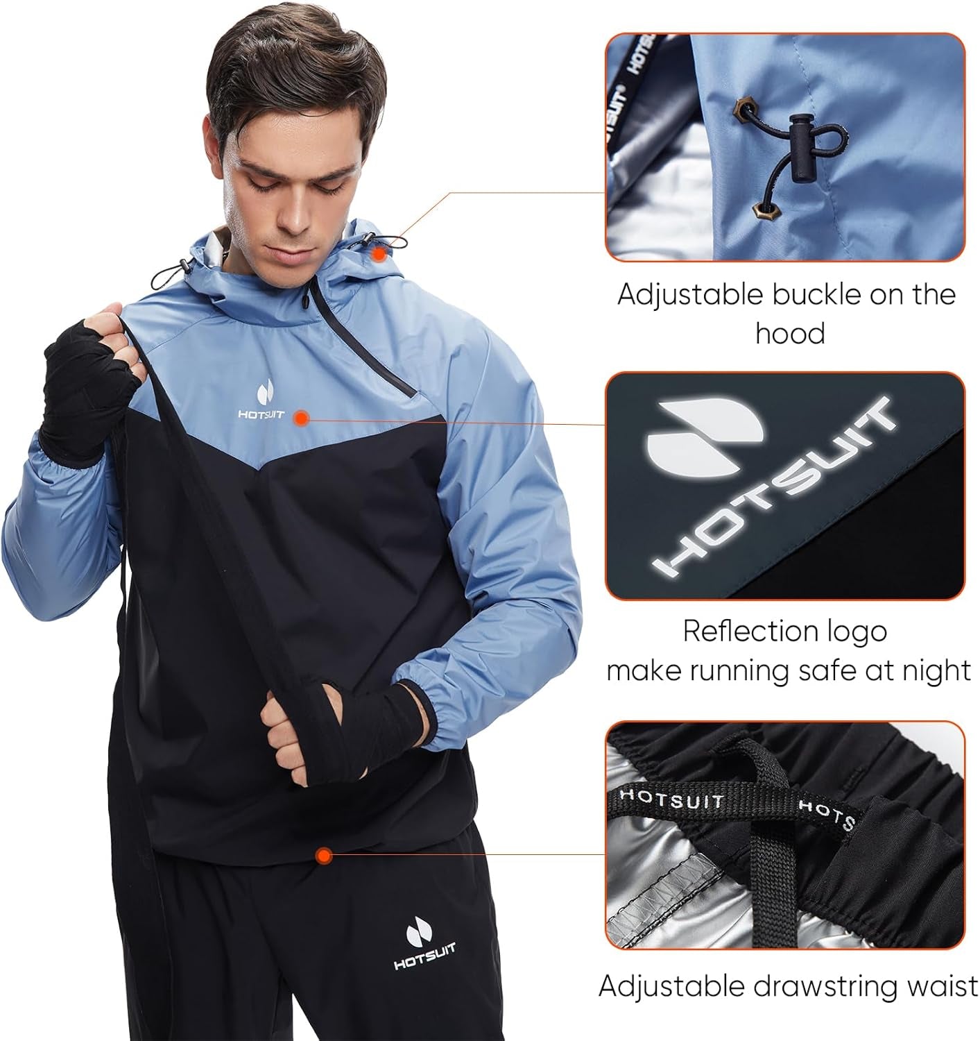 Sauna Suit for Men Sweat Sauna Jacket Pant Gym Workout Sweat Suits - Sunday Runner’s