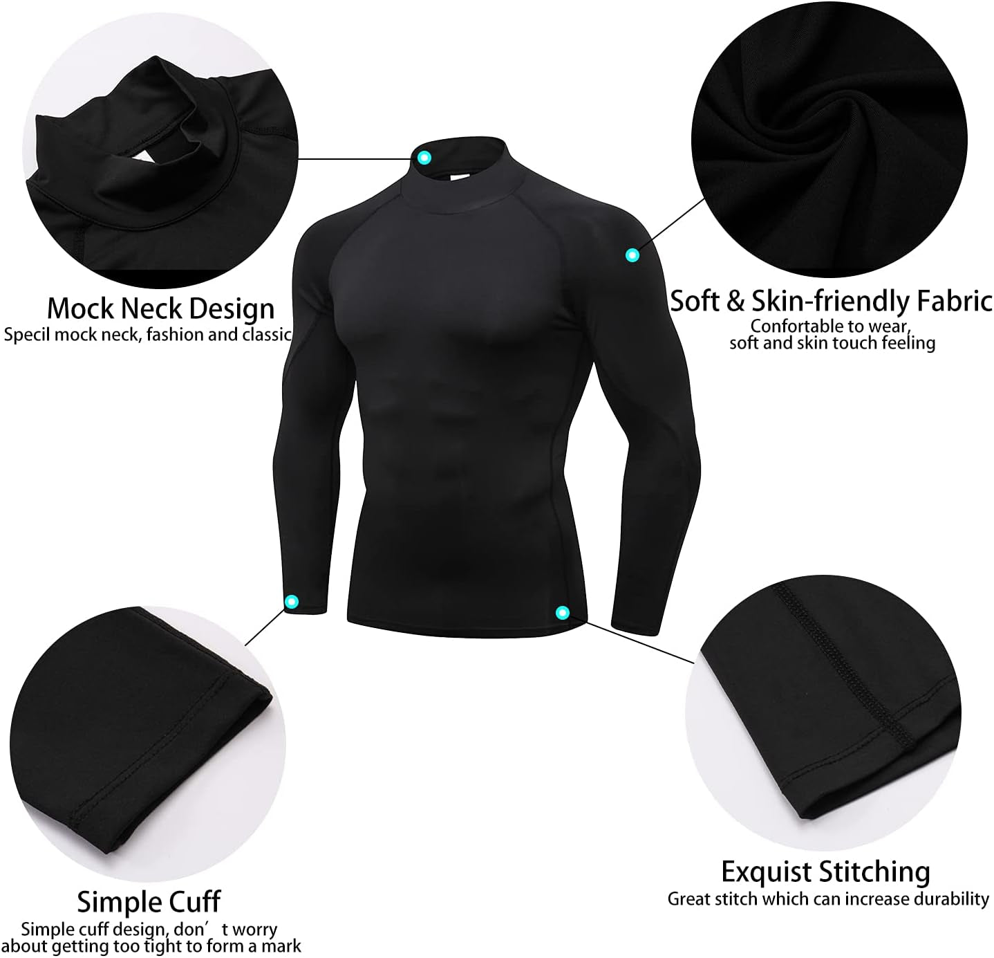 Stay Cool and Protected! 💪☀️ Grab our 3 Pack of Men's Mock Turtleneck Compression Shirts for your workouts! Perfect for the gym or outdoor activities! - Sunday Runner’s