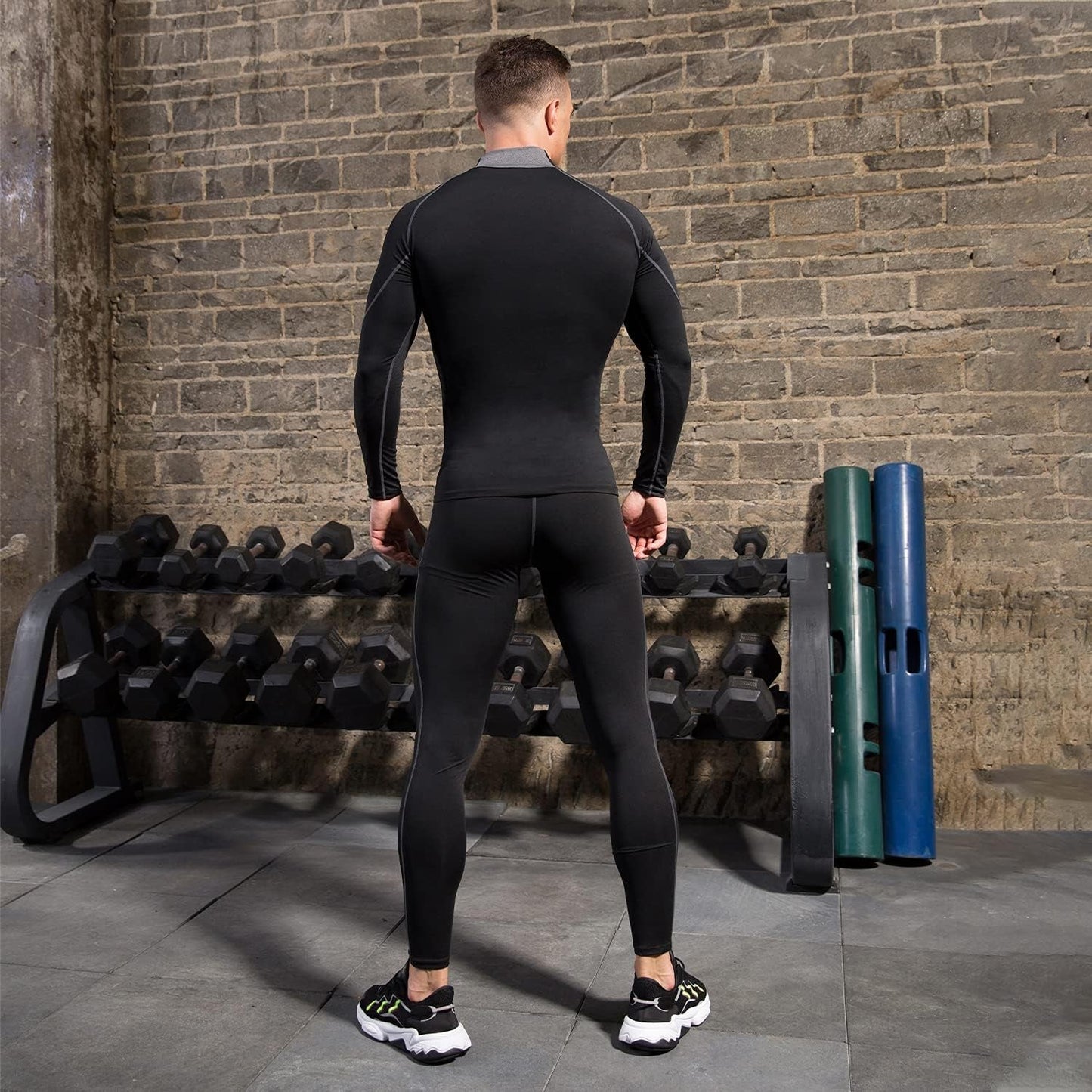 Stay Cool and Protected! 💪☀️ Grab our 3 Pack of Men's Mock Turtleneck Compression Shirts for your workouts! Perfect for the gym or outdoor activities! - Sunday Runner’s