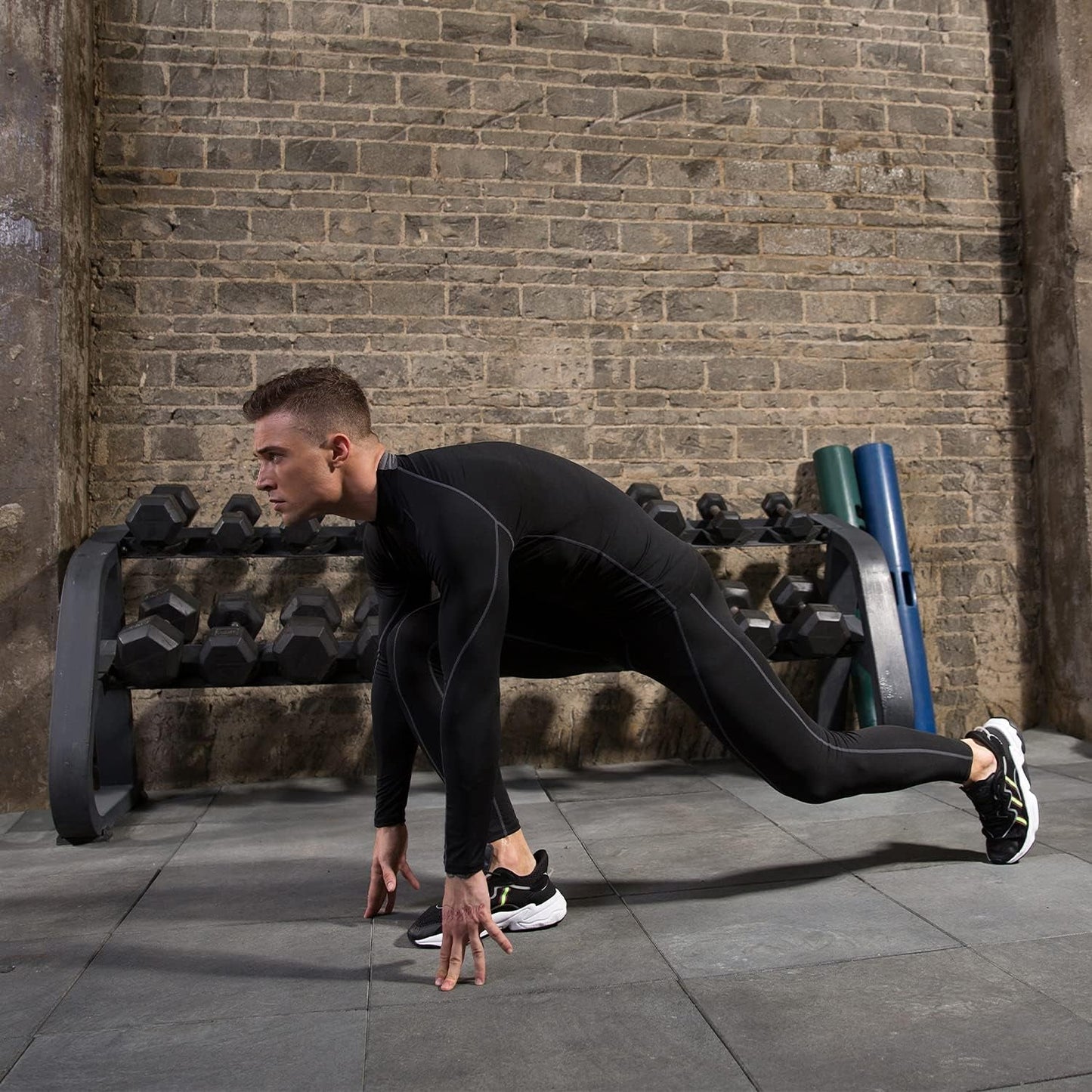 Stay Cool and Protected! 💪☀️ Grab our 3 Pack of Men's Mock Turtleneck Compression Shirts for your workouts! Perfect for the gym or outdoor activities! - Sunday Runner’s