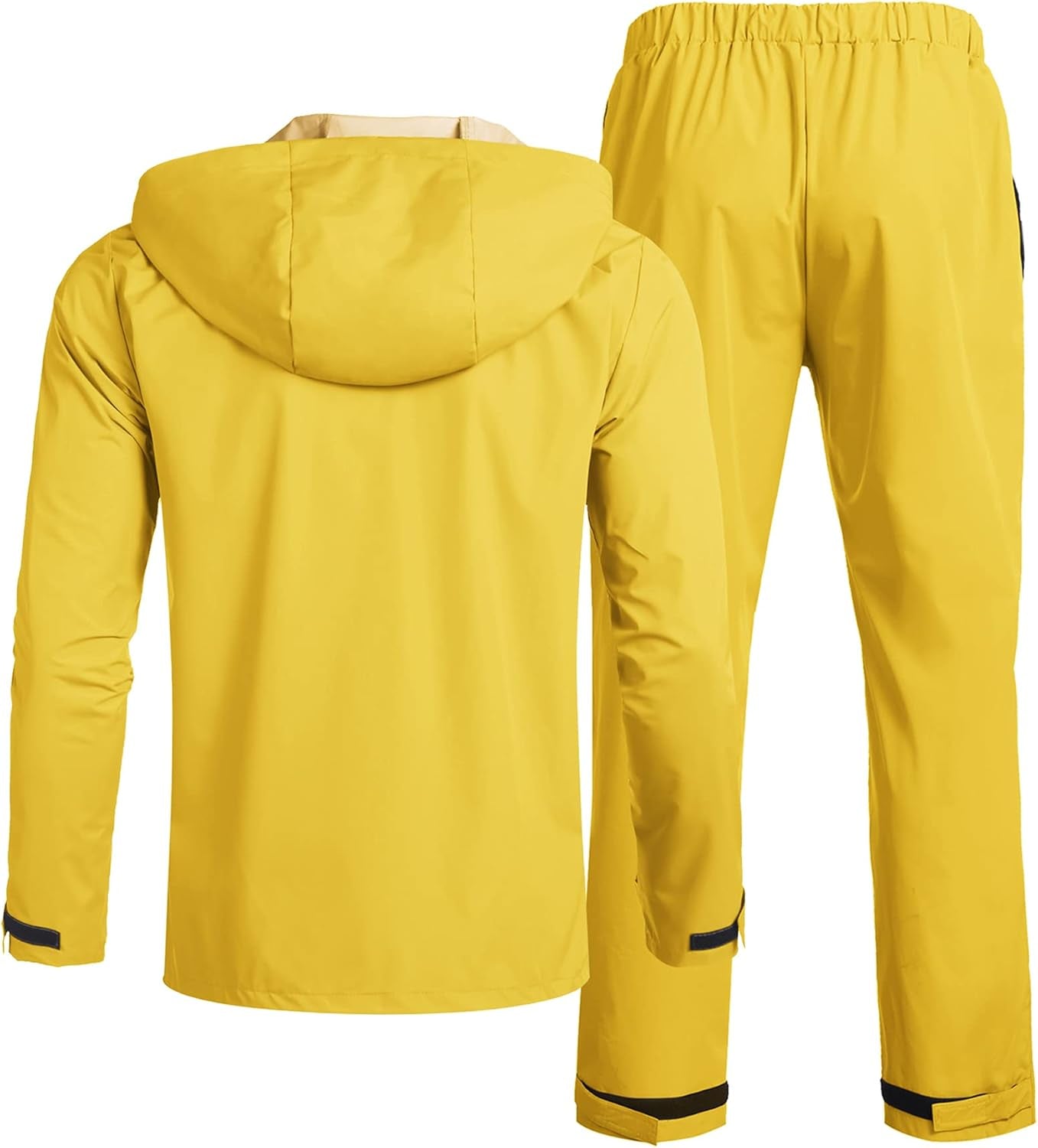 Stay dry and stylish with our Lightweight Men's Waterproof Rain Suit! Perfect for fishing and camping adventures. 🌧️💛 RainGear OutdoorEssentials - Sunday Runner’s