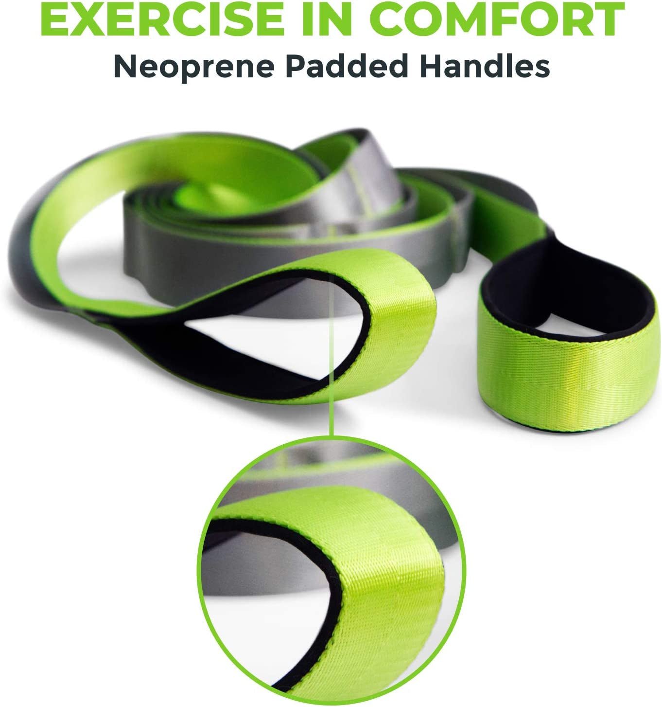Stretching Strap for Physical Therapy, 12 Multi - Loop Stretch Strap - Sunday Runnerβs