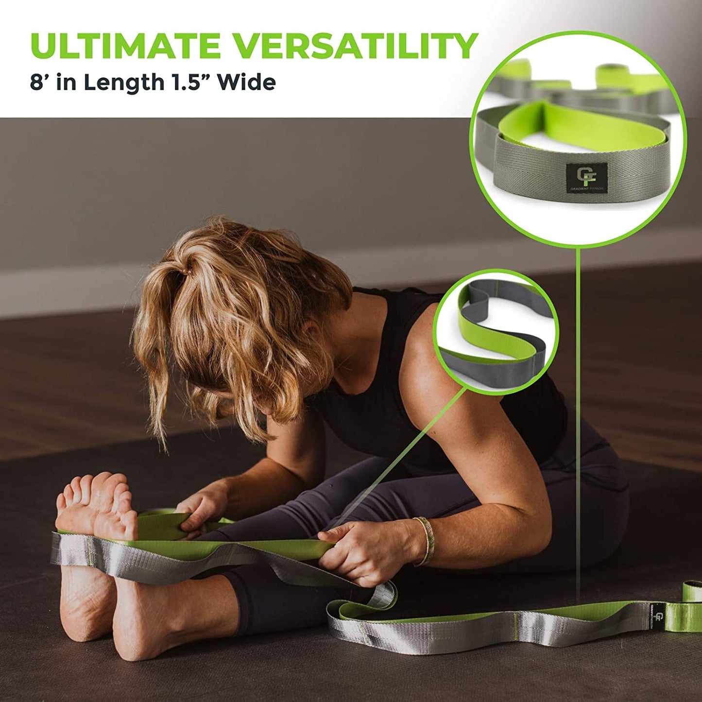 Stretching Strap for Physical Therapy, 12 Multi - Loop Stretch Strap - Sunday Runnerβs