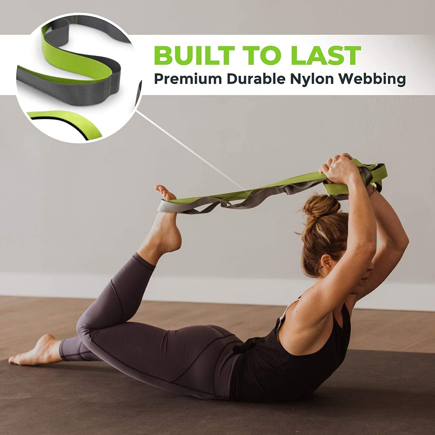 Stretching Strap for Physical Therapy, 12 Multi - Loop Stretch Strap - Sunday Runnerβs