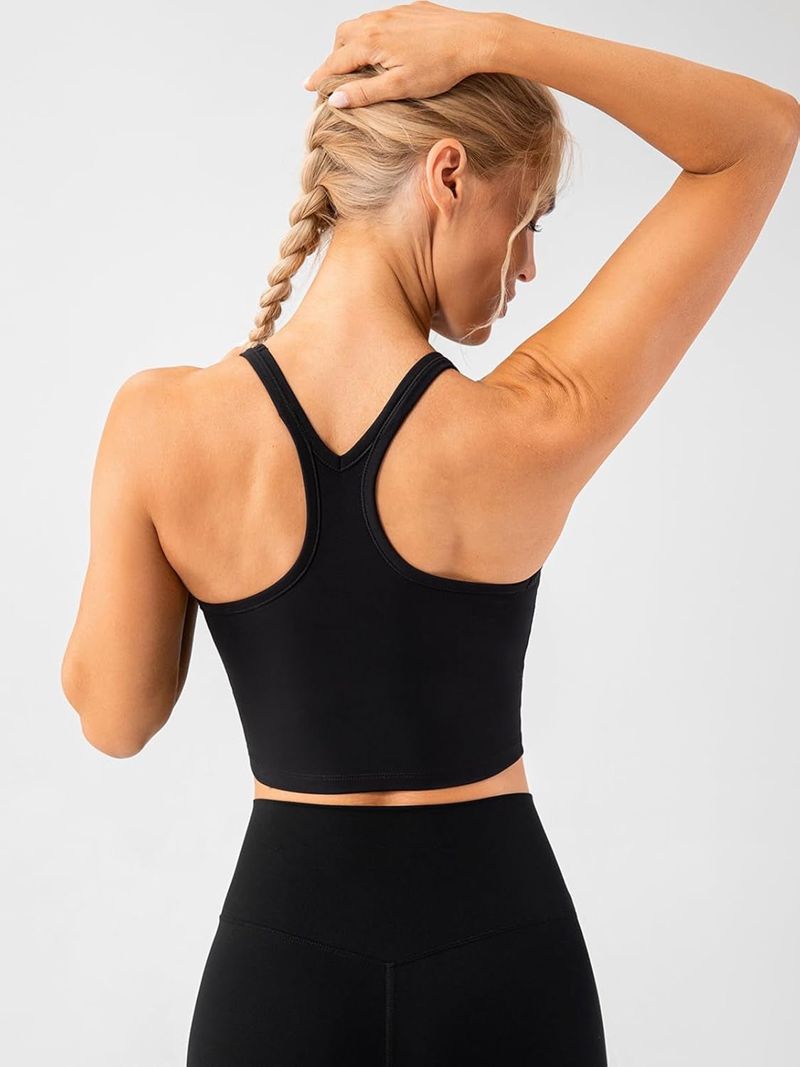 Women'S Racerback Sports Bras Yoga Crop Top with Built in Bra - Sunday Runner’s