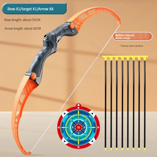 52Cm Bow and Arrow Toy Set for Children Archery Practice Recurve Outdoor Sorts Shooting Toy with Target Boys Kids Gifts - Sunday Runner’s