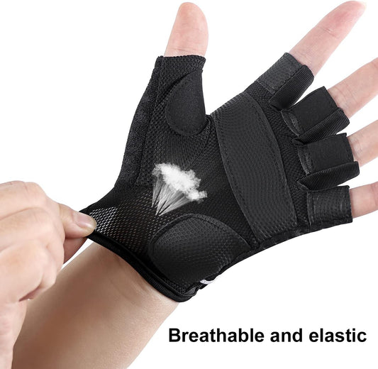 Get a Grip on Your Gains! 🏋️‍♂️💪 Check out these stylish Half Fingerless Workout Gloves for Men & Women - Perfect for Weight Lifting, Pull Ups, and Biking! 🖤 FitnessGoals WorkoutEssentials - Sunday Runner’s