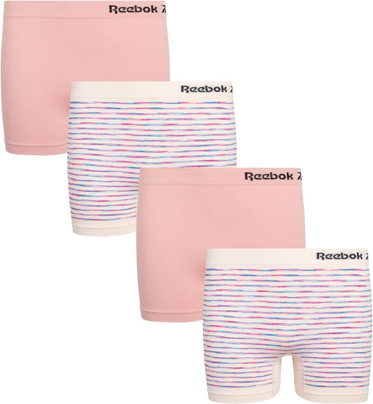 Girls Bike Shorts - 4 Pack Stretch Performance Dance Cartwheel Shorts for Girls - Seamless Underwear Shorties (6 - 16) - Sunday Runner’s