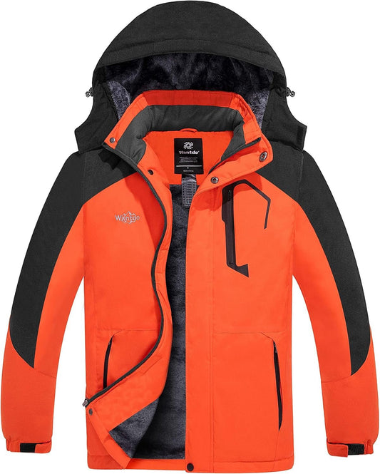 Men'S Mountain Waterproof Ski Jacket Windproof Rain Jacket Winter Warm Hooded Coat - Sunday Runner’s