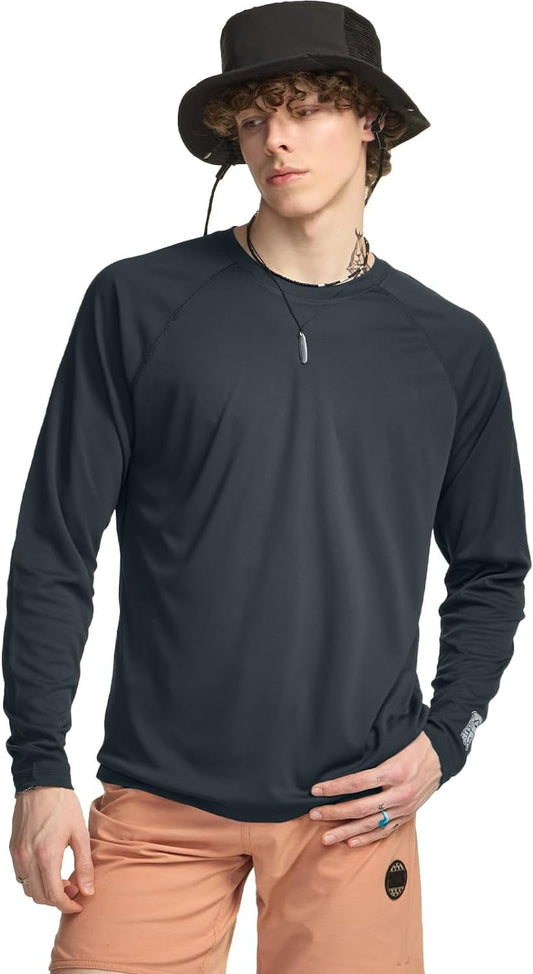 Men'S Rashguard Swim Shirts, UPF 50+ Cool Running Workout Loose - Fit Long Sleeve - Sunday Runner’s