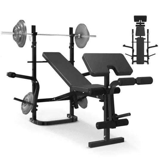 Multi - Functional FID Weight Bench for Full All - In - One Body Workout – Hyper Back Extension, Roman Chair, Adjustable Ab Sit up Bench, Incline Decline Bench, Flat Bench - Sunday Runner’s