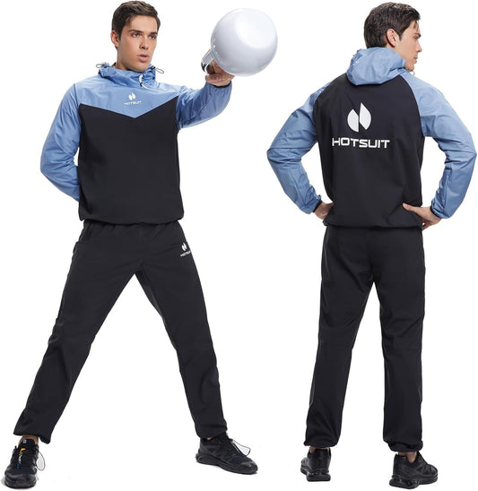 Sauna Suit for Men Sweat Sauna Jacket Pant Gym Workout Sweat Suits - Sunday Runner’s