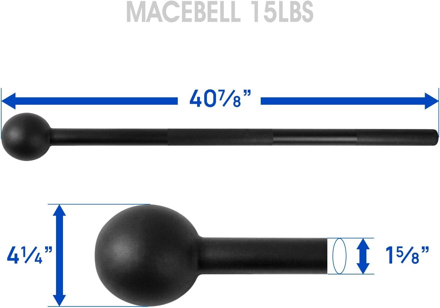 Steel Mace Bell for Strength Training - Support Full Body, Muscles, Shoulder, Grips & Forearms Workouts to Rehabilitation, Stretching 5, 7, 10, 15, 20, 25, 30Lb for Woman & Man - Sunday Runner’s