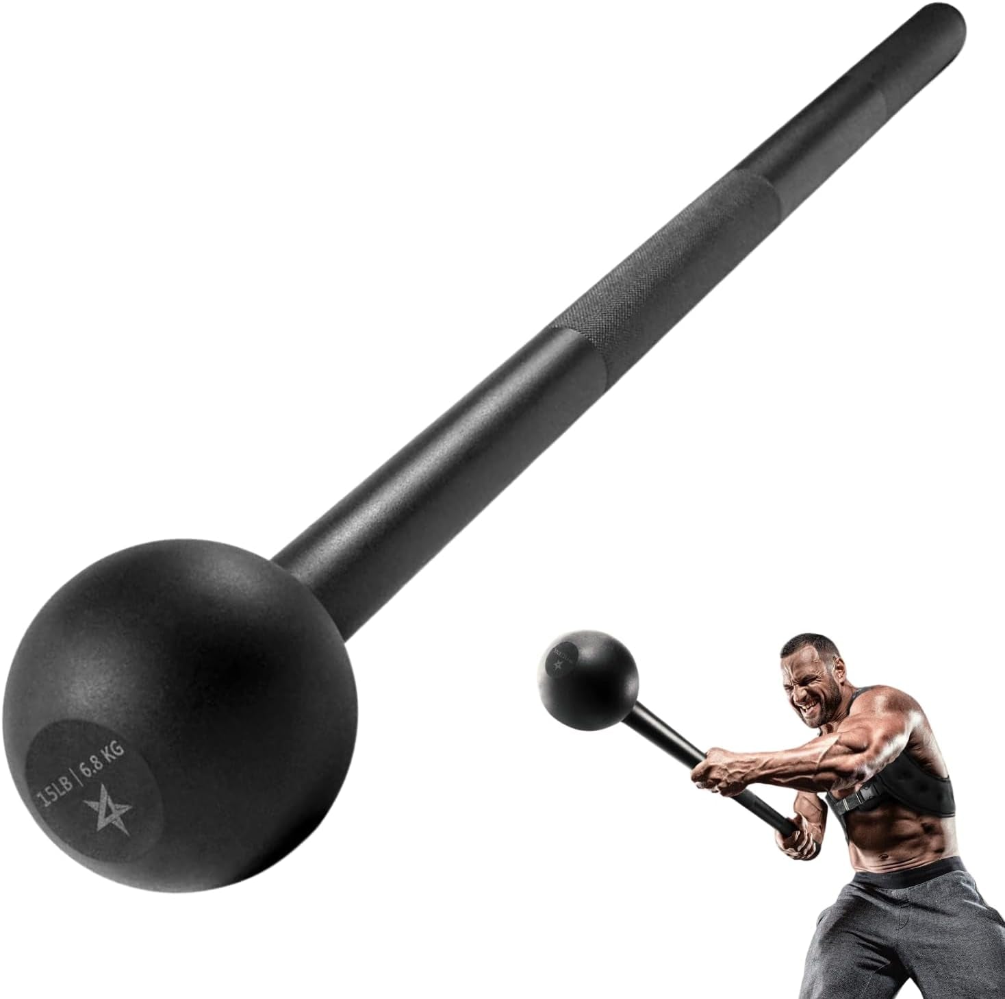 Steel Mace Bell for Strength Training - Support Full Body, Muscles, Shoulder, Grips & Forearms Workouts to Rehabilitation, Stretching 5, 7, 10, 15, 20, 25, 30Lb for Woman & Man - Sunday Runner’s