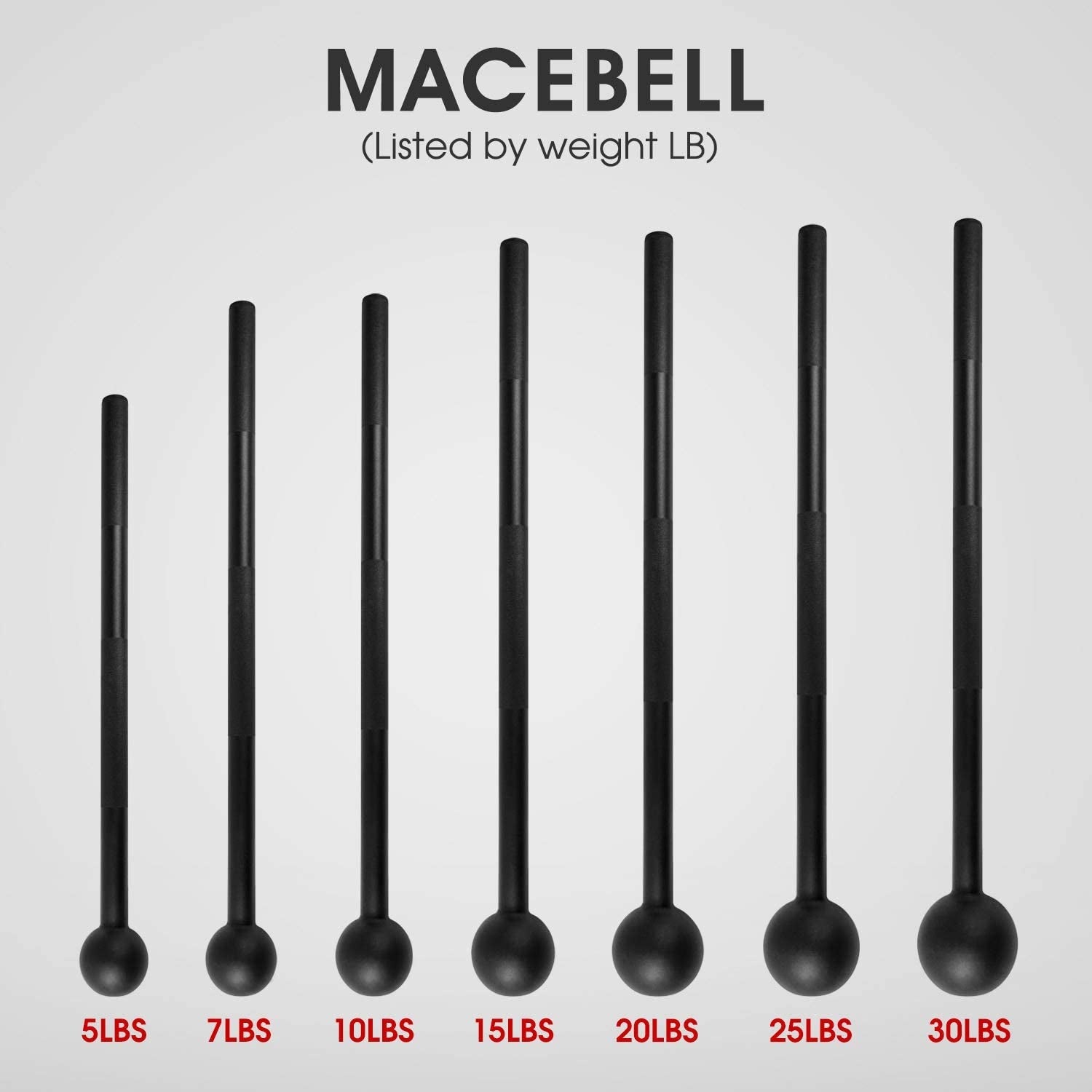 Steel Mace Bell for Strength Training - Support Full Body, Muscles, Shoulder, Grips & Forearms Workouts to Rehabilitation, Stretching 5, 7, 10, 15, 20, 25, 30Lb for Woman & Man - Sunday Runner’s